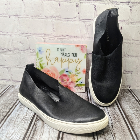 Kenneth Cole Shoes - Kenneth Cole NY Leather Slip On Sneakers